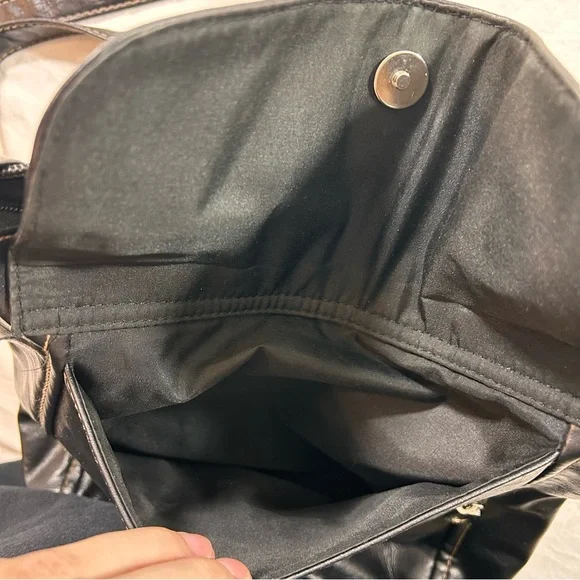 Relic Dark Leather Crossbody Bag - Picture 6 of 10